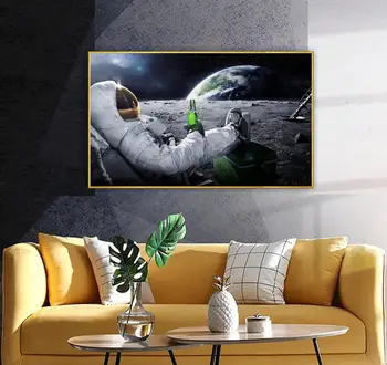 Classic poster Astronaut on the Moon Relaxing with Beer Posters and Prints Wall Pictures for Living Room Decoration Home Decor
Classic poster Astronaut on the Moon Relaxing with Beer Posters and Prints Wall Pictures for Living Room Decoration Home Decor
