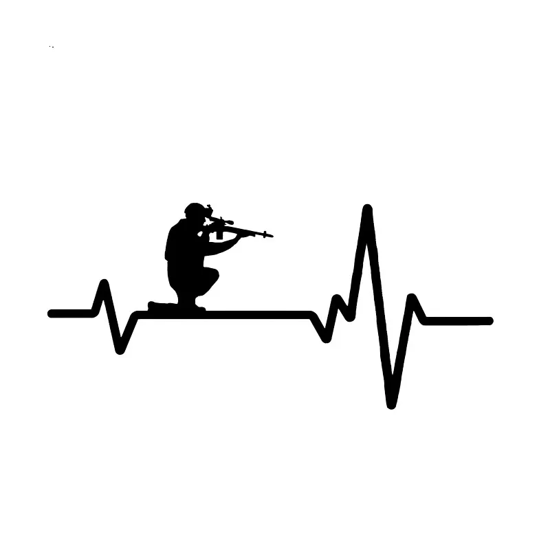 Personality Electrocardiogram on Shooting Soldier Graphic Gun Car Stickers Motorcycle Decals Waterproof Sunscreen PVC 15cm X 7cm
Personality Electrocardiogram on Shooting Soldier Graphic Gun Car Stickers Motorcycle Decals Waterproof Sunscreen PVC 15cm X 7cm