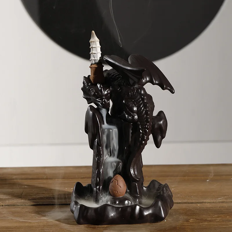 Ceramic Flying Loong Backflow Incense Burner Home Decor Gift Buddhism Decor with Free 20 Pcs Incense Cones
Ceramic Flying Loong Backflow Incense Burner Home Decor Gift Buddhism Decor with Free 20 Pcs Incense Cones