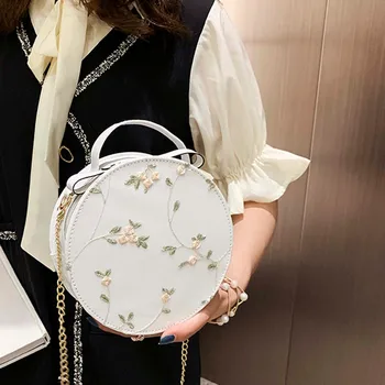 30# Crossbody Bag Women Fashion Lace Fresh Handbag Floral Bags Solid Color Drum Shape Small Round Bag сумка женская
30# Crossbody Bag Women Fashion Lace Fresh Handbag Floral Bags Solid Color Drum Shape Small Round Bag сумка женская