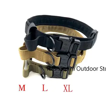 Tactical Nylon Dog Collar Adjustable Military Dog Collars with Control Handle Training Pet Collar for Medium Large Dogs 3 Color
Tactical Nylon Dog Collar Adjustable Military Dog Collars with Control Handle Training Pet Collar for Medium Large Dogs 3 Color