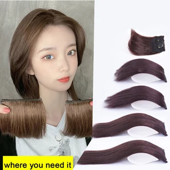 MUMUPI invisable seamless clip in hair Hair Pieces Hair Extensions clip-in hair fringed top knot side-swep bang Clip-On Bang 
MUMUPI invisable seamless clip in hair Hair Pieces Hair Extensions clip-in hair fringed top knot side-swep bang Clip-On Bang