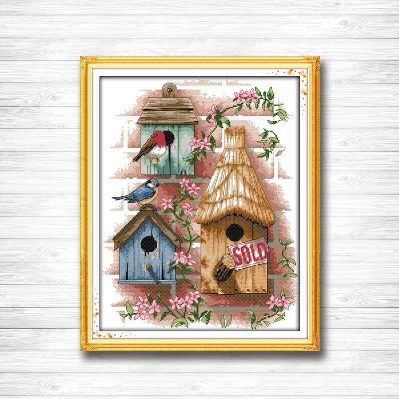 Birds house Log cabin Pattern Printed on the canvas DMC 11CT 14CT Cross Stitch kits needlework Set embroidering Home Decorations
Birds house Log cabin Pattern Printed on the canvas DMC 11CT 14CT Cross Stitch kits needlework Set embroidering Home Decorations