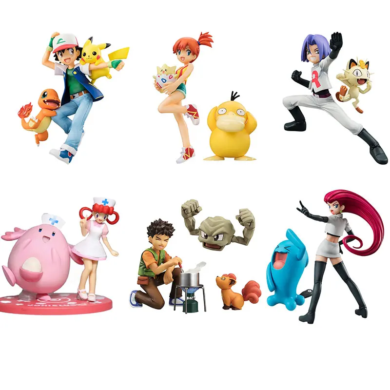 Pokémon protagonist toy figure Team Rocket Jessie James Pikachu Ash Ketchum team model classic character collection ornaments
Pokémon protagonist toy figure Team Rocket Jessie James Pikachu Ash Ketchum team model classic character collection ornaments