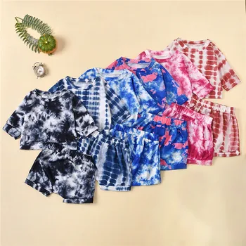 Spring Autumn Kids Cotton Tie Dye Clothes Sets Baby Girls Boys Sports T-Shirts Shorts 2PCS Fashion Children Casual Tracksuits 
Spring Autumn Kids Cotton Tie Dye Clothes Sets Baby Girls Boys Sports T-Shirts Shorts 2PCS Fashion Children Casual Tracksuits