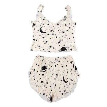 Women Pajamas Carton Printed Sling Top and Shorts Two Piece In One Set Summer Sleepwear Homewear Pijamas
Women Pajamas Carton Printed Sling Top and Shorts Two Piece In One Set Summer Sleepwear Homewear Pijamas