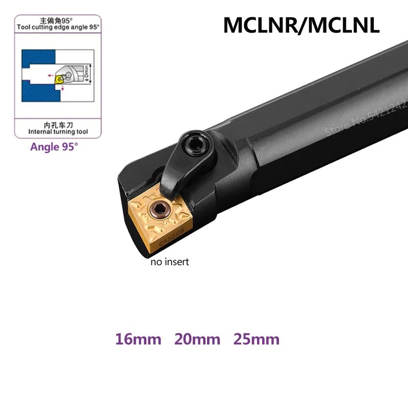 

1pc S16Q-MCLNR12 S20R-MCLNR12 S25S-MCLNR12 CNC Cutting Tools MCLNR Lathe Bar Internal Turning Tool Holder CNMG Carbide Inserts