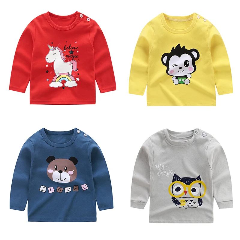 Unisex 0-6 Years Baby's Boy T-shirt cotton Cartoons Autumn Kids birthday tops Long Sleeve O-neck Baby Girls Clothing T-shirts
Unisex 0-6 Years Baby's Boy T-shirt cotton Cartoons Autumn Kids birthday tops Long Sleeve O-neck Baby Girls Clothing T-shirts