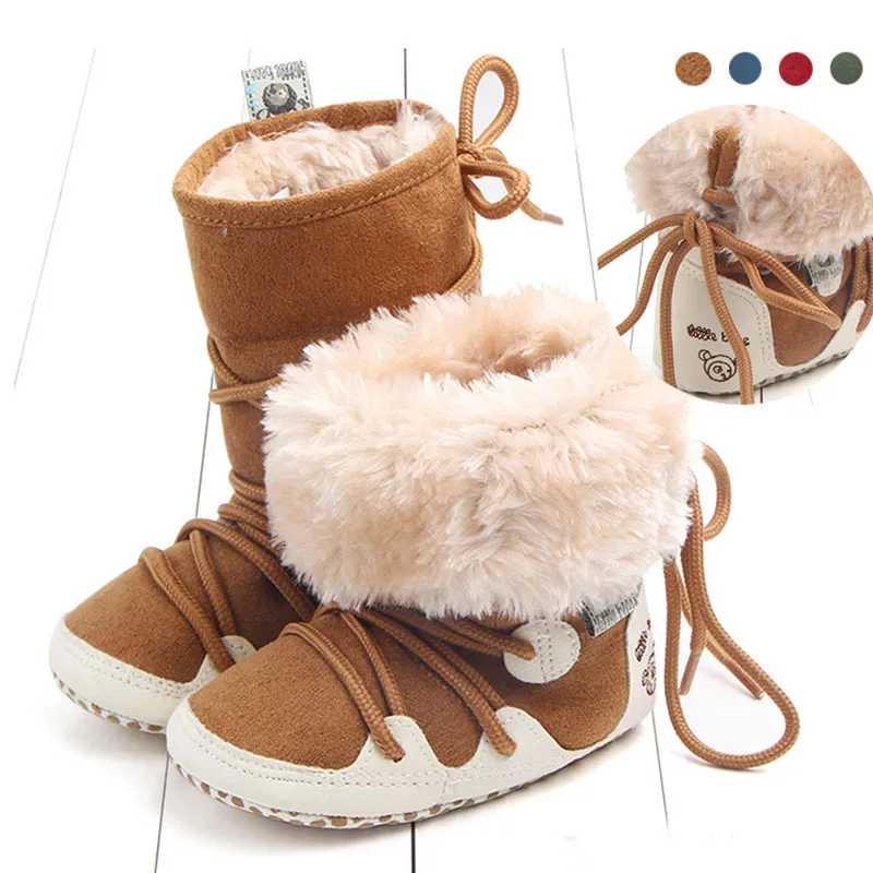Super Warm Newborn Baby Boys Prewalker Soft Snow Boots Faux Fur Lace-up Boots Snow Crib Shoe 0-18M
Super Warm Newborn Baby Boys Prewalker Soft Snow Boots Faux Fur Lace-up Boots Snow Crib Shoe 0-18M