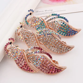 3pc elegant temperament female color crystal inlay peacock shape alloy rhinestone spring hair clip top clip fashion wild headdre
3pc elegant temperament female color crystal inlay peacock shape alloy rhinestone spring hair clip top clip fashion wild headdre
