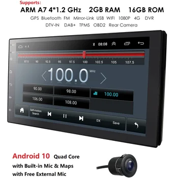 Universal 2 din Android 10 Quad Core Car Multimedia Player GPS Wifi BT Radio 4G SIM Network Steering wheel DAB Mic USB Navi Map 
Universal 2 din Android 10 Quad Core Car Multimedia Player GPS Wifi BT Radio 4G SIM Network Steering wheel DAB Mic USB Navi Map