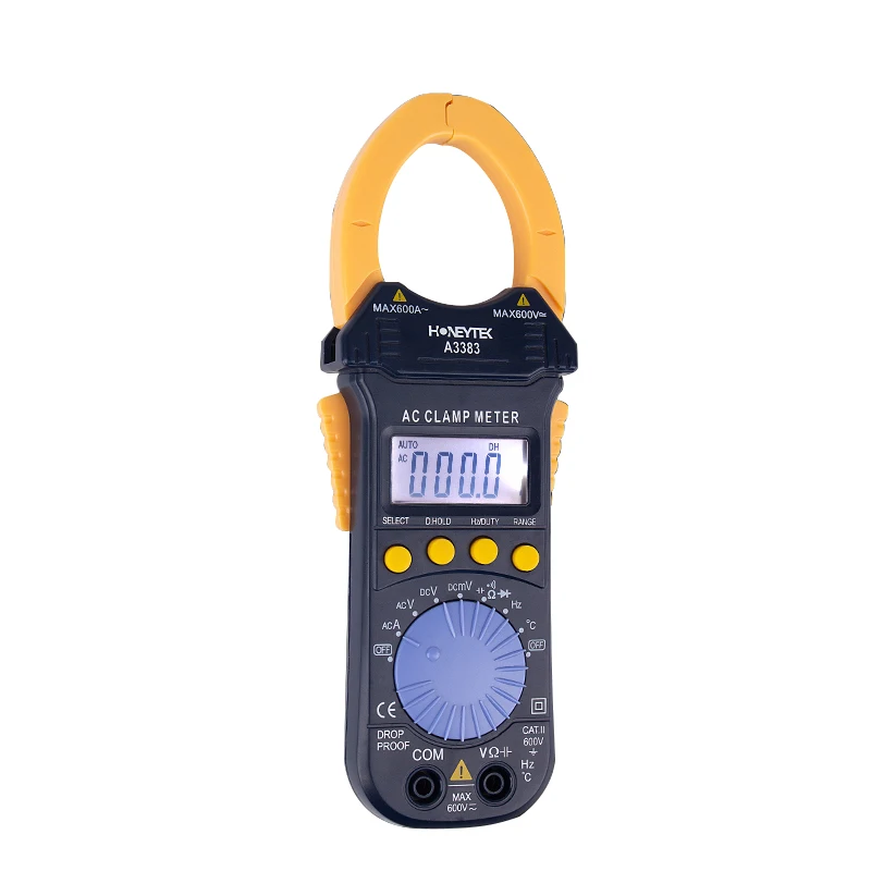 A3383 LCD AC DC Clamp Meter Resistance Capacitance Frequency Tester DC Ampere Clamp Meter Digital Clamp Multimeter
A3383 LCD AC DC Clamp Meter Resistance Capacitance Frequency Tester DC Ampere Clamp Meter Digital Clamp Multimeter