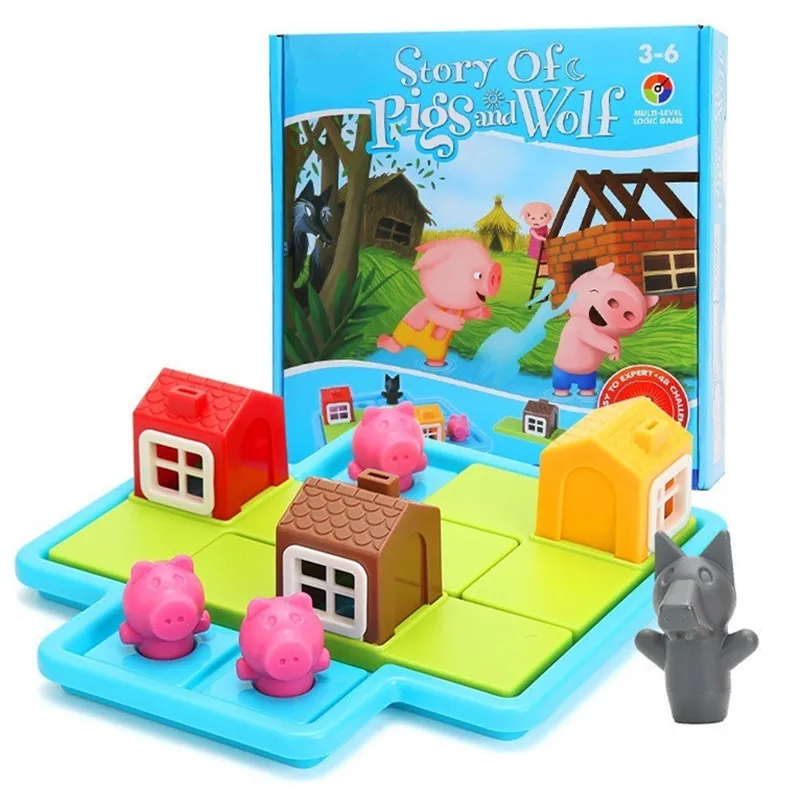 Children's Intelligent Hide and Seek Board Game Three Little Pigs 48 Ways Game Challenge Children's IQ Training Educational Toys
Children's Intelligent Hide and Seek Board Game Three Little Pigs 48 Ways Game Challenge Children's IQ Training Educational Toys