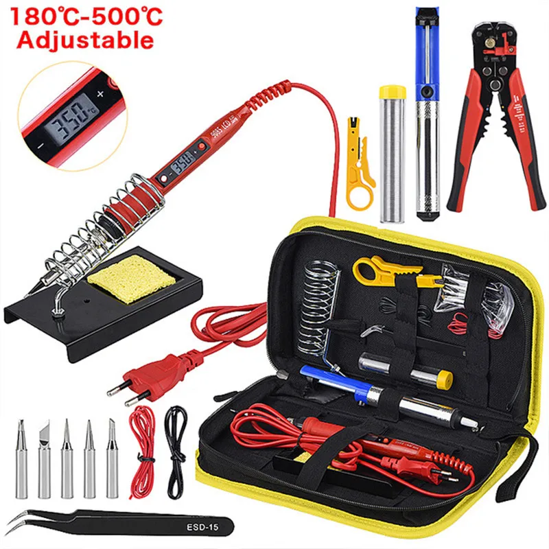 JCD Soldering iron kit with Wire Stripper 220V 80W LCD solder welding tools Ceramic heater Multifunctional Stripping Pliers
JCD Soldering iron kit with Wire Stripper 220V 80W LCD solder welding tools Ceramic heater Multifunctional Stripping Pliers