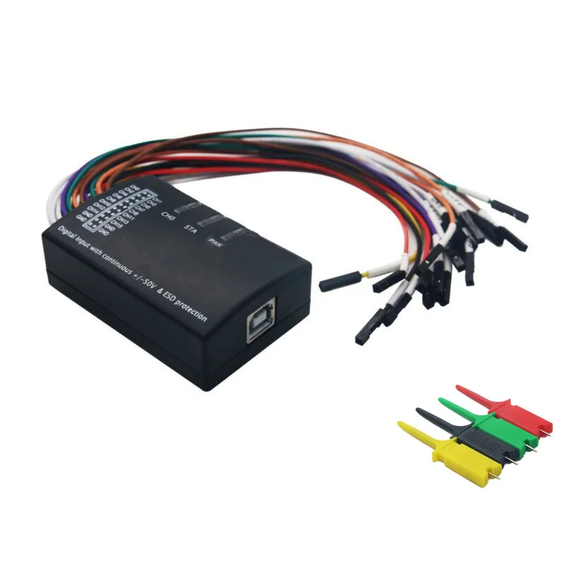 USB Logic Analyzer 100M Max Sample Rate 16CH Support 1.2.10 Software Use Modified PC Software Protocol Analysis
USB Logic Analyzer 100M Max Sample Rate 16CH Support 1.2.10 Software Use Modified PC Software Protocol Analysis