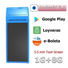 Android 8.1 Terminal POS Machine 5.5 Inch Touch Screen Built-in 58mm Bluetooth Thermal Receipt Printer Support Wifi GPS Android 8.1 Terminal POS Machine 5.5 Inch Touch Screen Built-in 58mm Bluetooth Thermal Receipt Printer Support Wifi GPS