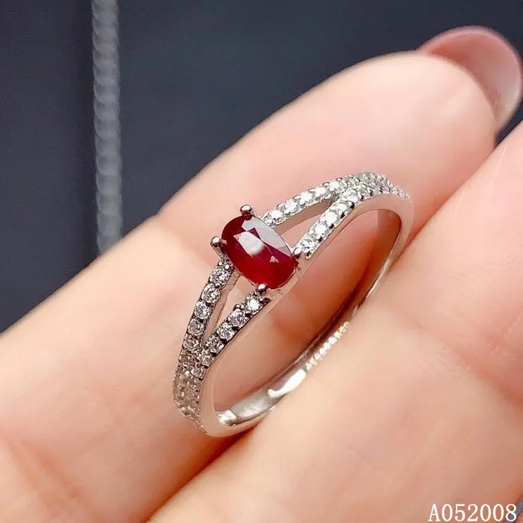 

KJJEAXCMY fine jewelry 925 sterling silver inlaid natural ruby ring trendy new female ring vintage support test hot selling
