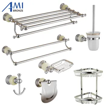 512C Series Chrome Polish Brass & Jade Bathroom Hardware Hook Towel Rack Towel Shelf Basket Paper Holder Soap Dish Holder
512C Series Chrome Polish Brass & Jade Bathroom Hardware Hook Towel Rack Towel Shelf Basket Paper Holder Soap Dish Holder