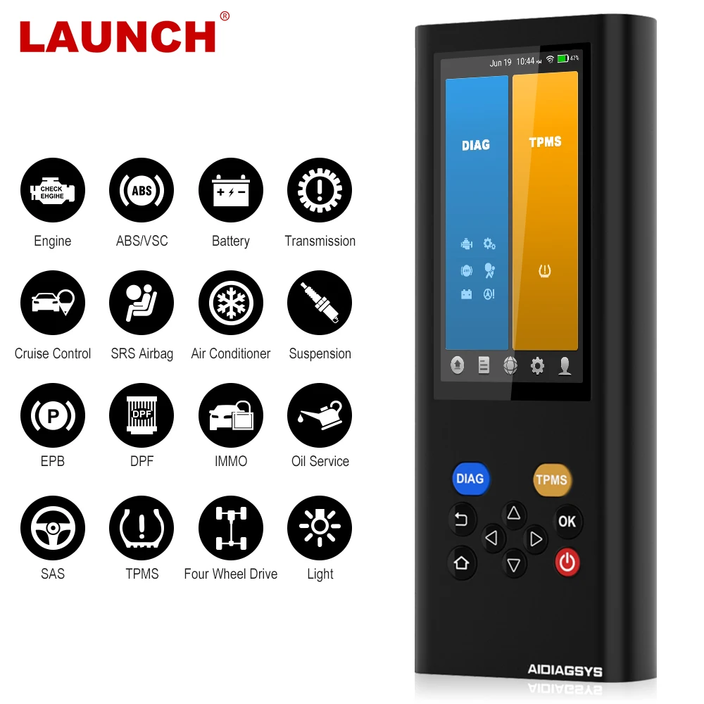 Launch X431 AIDIAGSYS Full System Wifi OBD2 Auto Code Reader DPF Reset Key Programming OBD 2 Automotive Scanner Diagnostic Tool
Launch X431 AIDIAGSYS Full System Wifi OBD2 Auto Code Reader DPF Reset Key Programming OBD 2 Automotive Scanner Diagnostic Tool