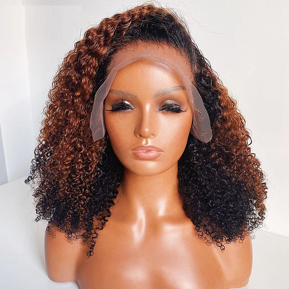Ombre 13*6 Lace Front Human Hair Wig African Kinky Curly Two Tone Remy Hair Brown Short Bob Wigs with Baby Hair 13X6
Ombre 13*6 Lace Front Human Hair Wig African Kinky Curly Two Tone Remy Hair Brown Short Bob Wigs with Baby Hair 13X6