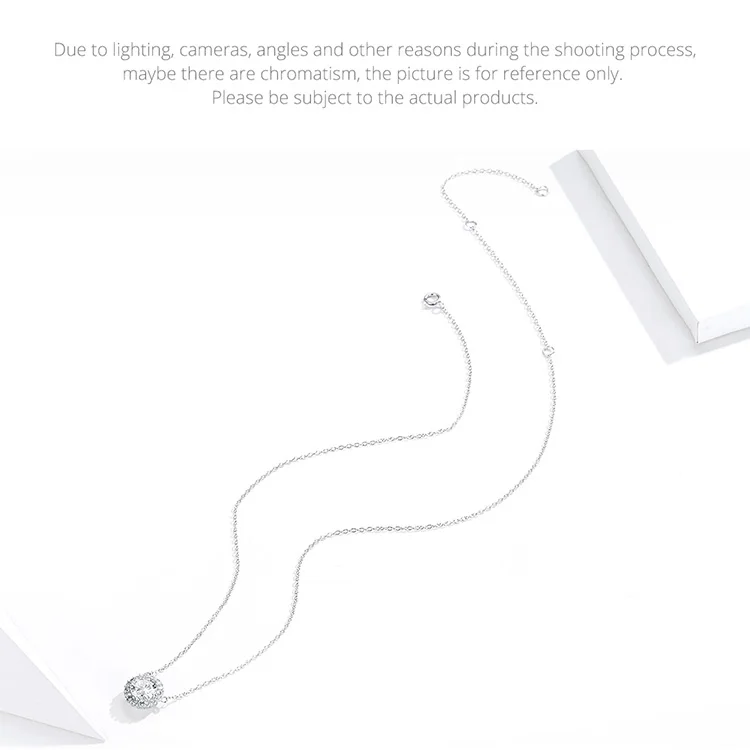 Delicate Round Zircon Necklace | S925 Sterling Silver | Go Glam Girl 17 Delicate Round Zircon Necklace | S925 Sterling Silver | Go Glam Girl - Show your style with the Delicate Round Zircon Necklace. Hand-finished in sterling silver, this necklace features a big round zircon stone surrounded by small sparkling zircons. This beautiful and dreamy necklace, full of a romantic atmosphere will bring mood and beauty to your day. Perfect gift for mom, sister, grandmother, friend or yourself. | 🚚 Free Standard Shipping 7-30 days | 🥇 Top Quality Product | 💎 100% S925 Sterling Silver | 🛡️ 100% Safe & Secure checkout