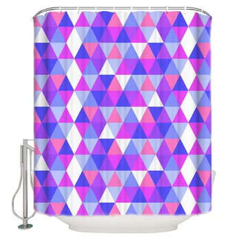 Simple Pattern Colored Rhombus Bathroom Accessories Waterproof Bathroom Shower Curtain With Hook Accessory
Simple Pattern Colored Rhombus Bathroom Accessories Waterproof Bathroom Shower Curtain With Hook Accessory