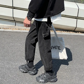 Autumn New Jeans Men's Fashion Washed Solid Color Casual Denim Trousers Man Streetwear Wild Hip Hop Loose Straight Jeans 
Autumn New Jeans Men's Fashion Washed Solid Color Casual Denim Trousers Man Streetwear Wild Hip Hop Loose Straight Jeans