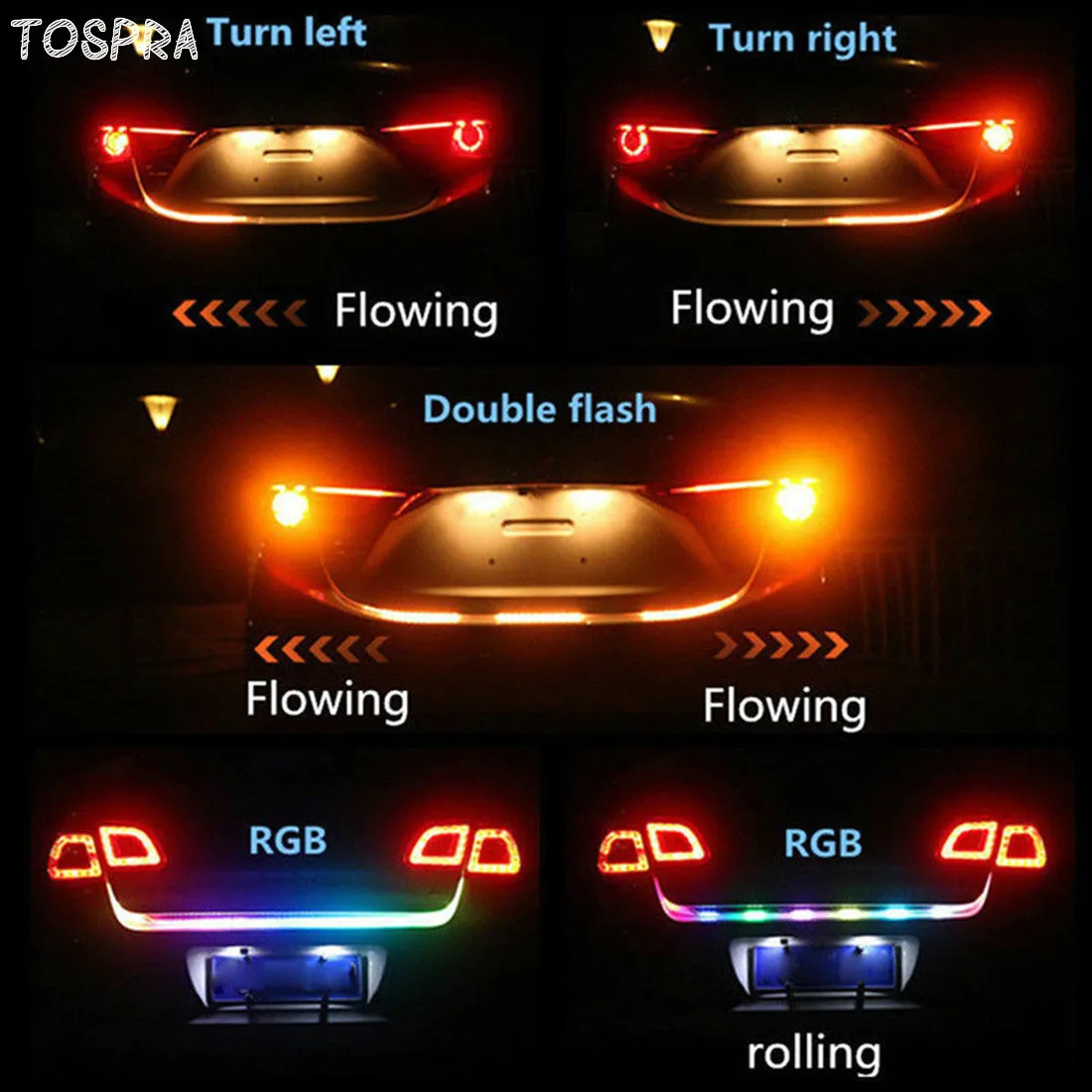 1.2m 12V Car Rear Trunk Tail Light Dynamic Streamer Lighting Turn Signal Light Reverse Warning Lamp Car LED Strip Signal Lamp
1.2m 12V Car Rear Trunk Tail Light Dynamic Streamer Lighting Turn Signal Light Reverse Warning Lamp Car LED Strip Signal Lamp