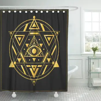 Abstract Sacred Geometry Symbol Golden Magic Geometric Gold Shower Curtain Waterproof Polyester Fabric 60 x 72 Inches Set
Abstract Sacred Geometry Symbol Golden Magic Geometric Gold Shower Curtain Waterproof Polyester Fabric 60 x 72 Inches Set