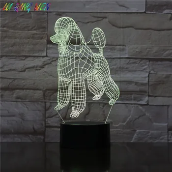 Dog Poodle Night Lamp 3d Hologram Children's Goods Room Decoration Battery-powered Lamp Caniche Led Night Light Touch Sensor
Dog Poodle Night Lamp 3d Hologram Children's Goods Room Decoration Battery-powered Lamp Caniche Led Night Light Touch Sensor