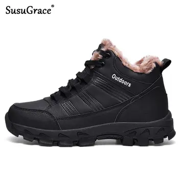 SusuGrace Men Leather Climbing Hiking Boots Warm Lining Slip Resistant Sneaker Man Trekking Botas Outdoor Lace-up High-top Shoes
SusuGrace Men Leather Climbing Hiking Boots Warm Lining Slip Resistant Sneaker Man Trekking Botas Outdoor Lace-up High-top Shoes