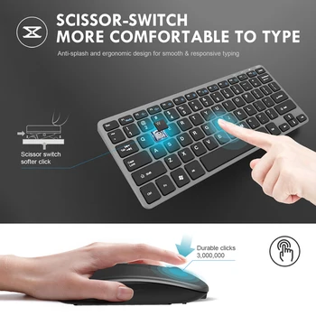 Wireless Keyboard and Mouse Rechargeable bluetooth 2.4G Wireless Keyboard With Mouse Noiseless Ergonomic Keyboard For Macbook PC
Wireless Keyboard and Mouse Rechargeable bluetooth 2.4G Wireless Keyboard With Mouse Noiseless Ergonomic Keyboard For Macbook PC