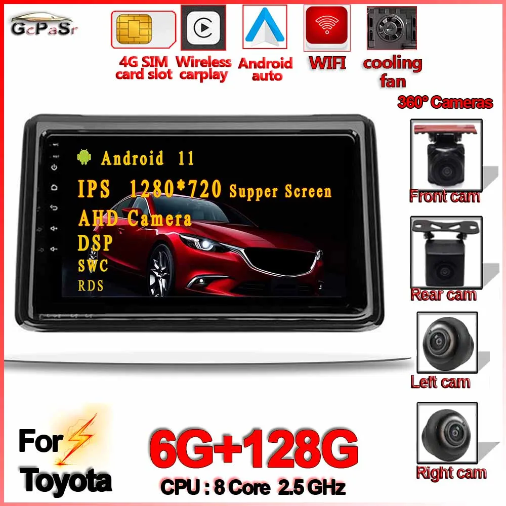 Автомагнитола CARPLAY с IPS-экраном Android 11 автомагнитола Carplay для Toyota Ноя R80 2014-2020