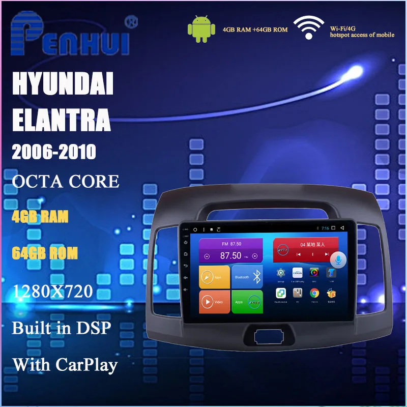 Car DVD or Hyundai Elantra (2006-2010)Car Radio Multimedia Video Player Navigation GPS Android 10.0 Double Din
Car DVD or Hyundai Elantra (2006-2010)Car Radio Multimedia Video Player Navigation GPS Android 10.0 Double Din