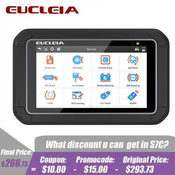 EUCLEIA S7C OBD2 Scanner Full System EPB SRS DPF BMS IMMO Oil Reset ODB2 OBD 2 Automotive Scanner PK MK808 Car Diagnostic Tools
EUCLEIA S7C OBD2 Scanner Full System EPB SRS DPF BMS IMMO Oil Reset ODB2 OBD 2 Automotive Scanner PK MK808 Car Diagnostic Tools