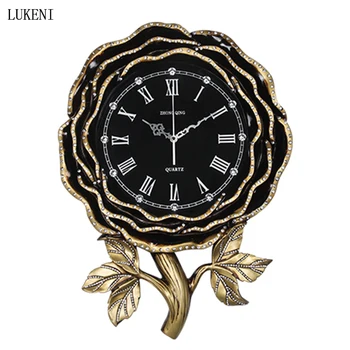 European Style Retro Home Decoration Art Rose Wall Clock Fashion Clock Mute Clock Living Room Creative Resin Wall Clock 
European Style Retro Home Decoration Art Rose Wall Clock Fashion Clock Mute Clock Living Room Creative Resin Wall Clock
