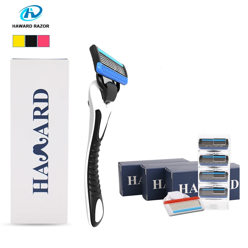 Haward Razor Men's Manual Shaver System Shaver Shaving Razor For Hair Removal (1 Handle + 14 Cartridges) 3 Colors
Haward Razor Men's Manual Shaver System Shaver Shaving Razor For Hair Removal (1 Handle + 14 Cartridges) 3 Colors