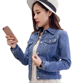 2020 Fashion Jeans Jacket Women Spring 2XL XL Spring Autumn Hand Brush Long Sleeve Stretch Short Denim Jacket White Pink Coats
2020 Fashion Jeans Jacket Women Spring 2XL XL Spring Autumn Hand Brush Long Sleeve Stretch Short Denim Jacket White Pink Coats