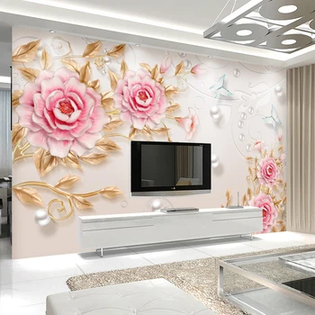 Custom Photo Canvas Wallpaper 3d Embossed Pink Flowers Wall Murals Modern Living Room TV Background Papier Peint Mural 3D Poster
Custom Photo Canvas Wallpaper 3d Embossed Pink Flowers Wall Murals Modern Living Room TV Background Papier Peint Mural 3D Poster