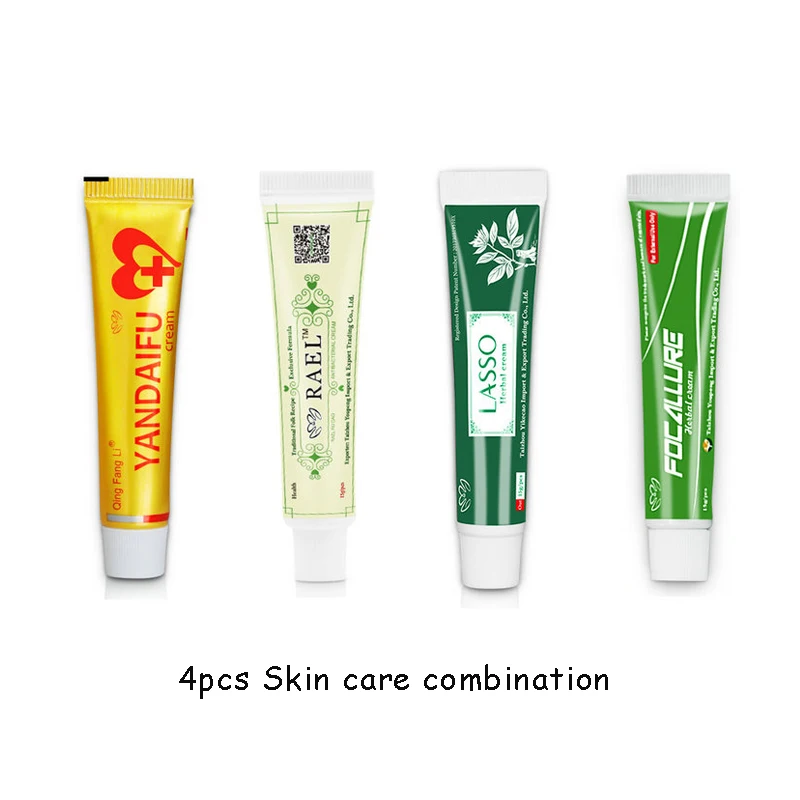 4 PCS No Box Psoriasis Dermatitis Eczema Pruritus Anti Bacterial Skin Cream YANDAIFU+RAEL+FOCALLURE+LASSO Chinese Medicine Cream
4 PCS No Box Psoriasis Dermatitis Eczema Pruritus Anti Bacterial Skin Cream YANDAIFU+RAEL+FOCALLURE+LASSO Chinese Medicine Cream