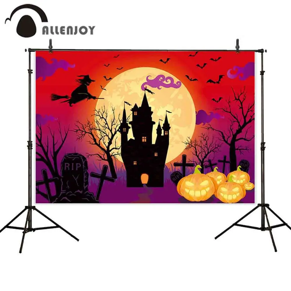 Allenjoy halloween backdrop Witch full moon ghost castle pumpkin lamp tombstone child party background photocall photophone prop
Allenjoy halloween backdrop Witch full moon ghost castle pumpkin lamp tombstone child party background photocall photophone prop