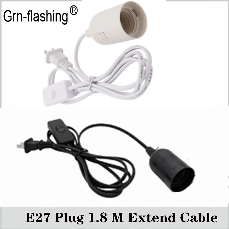 AC110-220V 1.8M E27 Lamp Holder US EU Plug with Switch Control Lamp Cover Extension Cord Cable for Home Connecting
AC110-220V 1.8M E27 Lamp Holder US EU Plug with Switch Control Lamp Cover Extension Cord Cable for Home Connecting