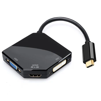 USB-C to HDMI VGA DVI Multiport Adapter Type-C HDMI 4K 3-in-1 Multifunction Cable Converter DU55
USB-C to HDMI VGA DVI Multiport Adapter Type-C HDMI 4K 3-in-1 Multifunction Cable Converter DU55