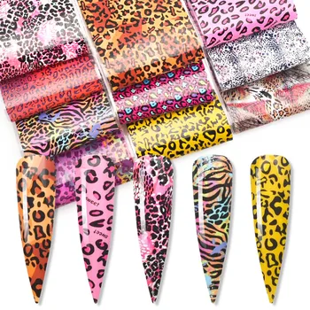 10pcs/set Leopard Print Stickers Nail Foil Colorful Patterns Slider Gradient Nail Art Transfer Foil Manicure ZJT4099
10pcs/set Leopard Print Stickers Nail Foil Colorful Patterns Slider Gradient Nail Art Transfer Foil Manicure ZJT4099