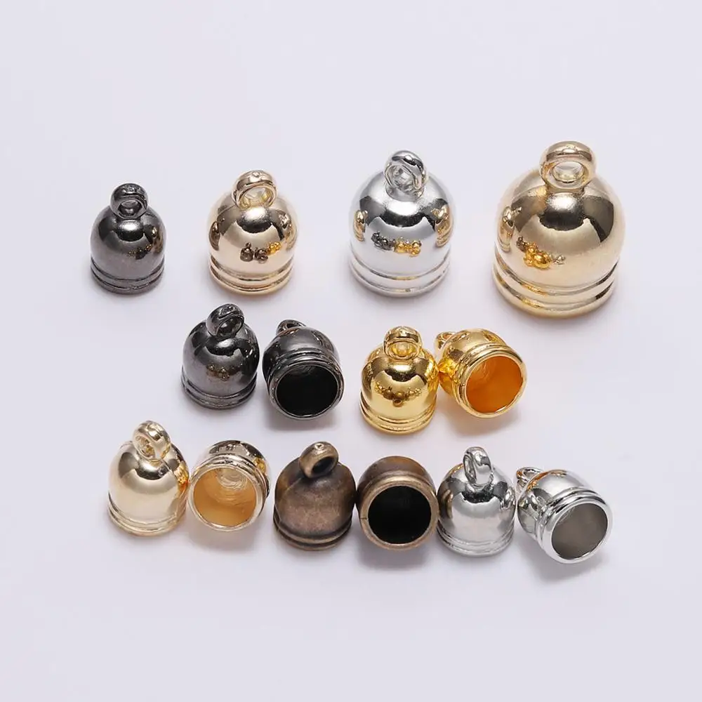 50pcs End Tip Tassel Caps Beads Necklace Round Leather Cord Crimps Caps Fastener Earrings Fringe For Jewelry Making Findings
50pcs End Tip Tassel Caps Beads Necklace Round Leather Cord Crimps Caps Fastener Earrings Fringe For Jewelry Making Findings