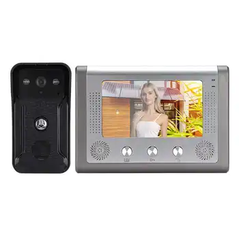 

doorbell camera 7in TFT Video Door Phone Night Vision Wired Doorbell Rainproof 2-Way Audio Visual Intercom 100-240V smart