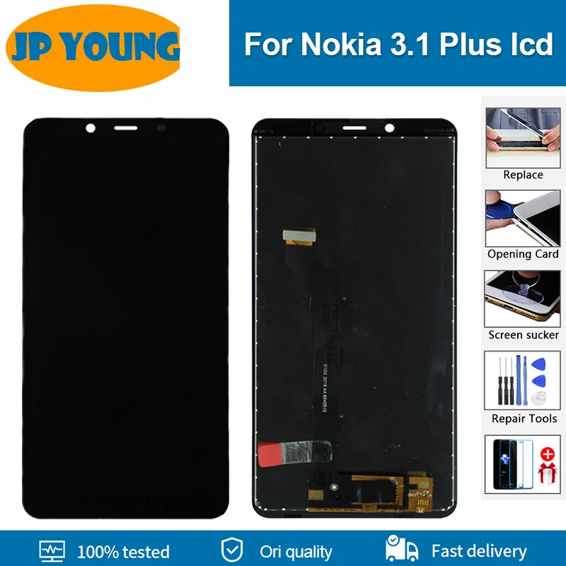 Оригинальный ЖК-дисплей для Nokia 3,1 Plus, ЖК-дисплей 1118 Plus, TA-1104, 1125, 1117, 1113, 1115, сенсорный экран с дигитайзером в сборе, замена
Оригинальный ЖК-дисплей для Nokia 3,1 Plus, ЖК-дисплей 1118 Plus, TA-1104, 1125, 1117, 1113, 1115, сенсорный экран с дигитайзером в сборе, замена