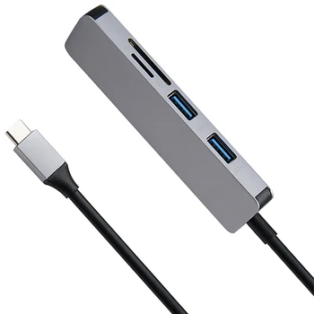 Computer Accessories Plug And Play Type C USB C Hub 5 In 1 Aluminum Alloy Extension USB 3.0 SD TF Card Reader Data Transfer
Computer Accessories Plug And Play Type C USB C Hub 5 In 1 Aluminum Alloy Extension USB 3.0 SD TF Card Reader Data Transfer