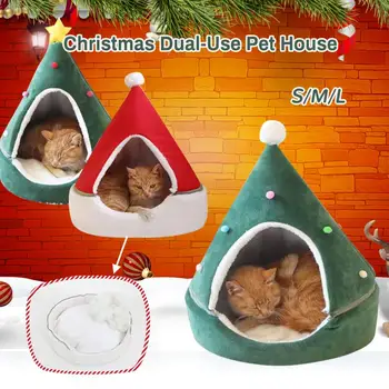 Christmas Tree Shape Pet Cat House Warm Sleeping Dog Bed Cat Soft Winter Nest Washable Pet Houses Portable Pet Supplies
Christmas Tree Shape Pet Cat House Warm Sleeping Dog Bed Cat Soft Winter Nest Washable Pet Houses Portable Pet Supplies
