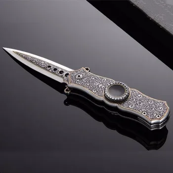 Finger tip gyro knife multi-function outdoor self-defense knife Mini finger gyro creative toy folding knife
Finger tip gyro knife multi-function outdoor self-defense knife Mini finger gyro creative toy folding knife